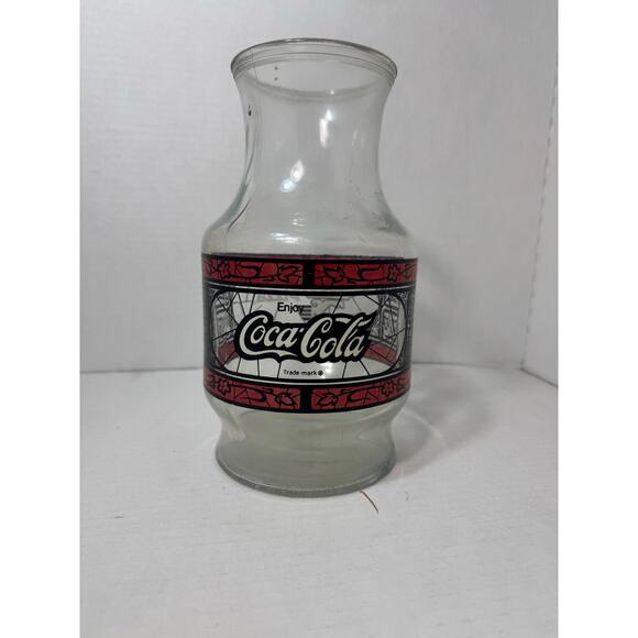 Coca-Cola Godfather's Pizza Glass Pitcher Vintage - Picture 1 of 11